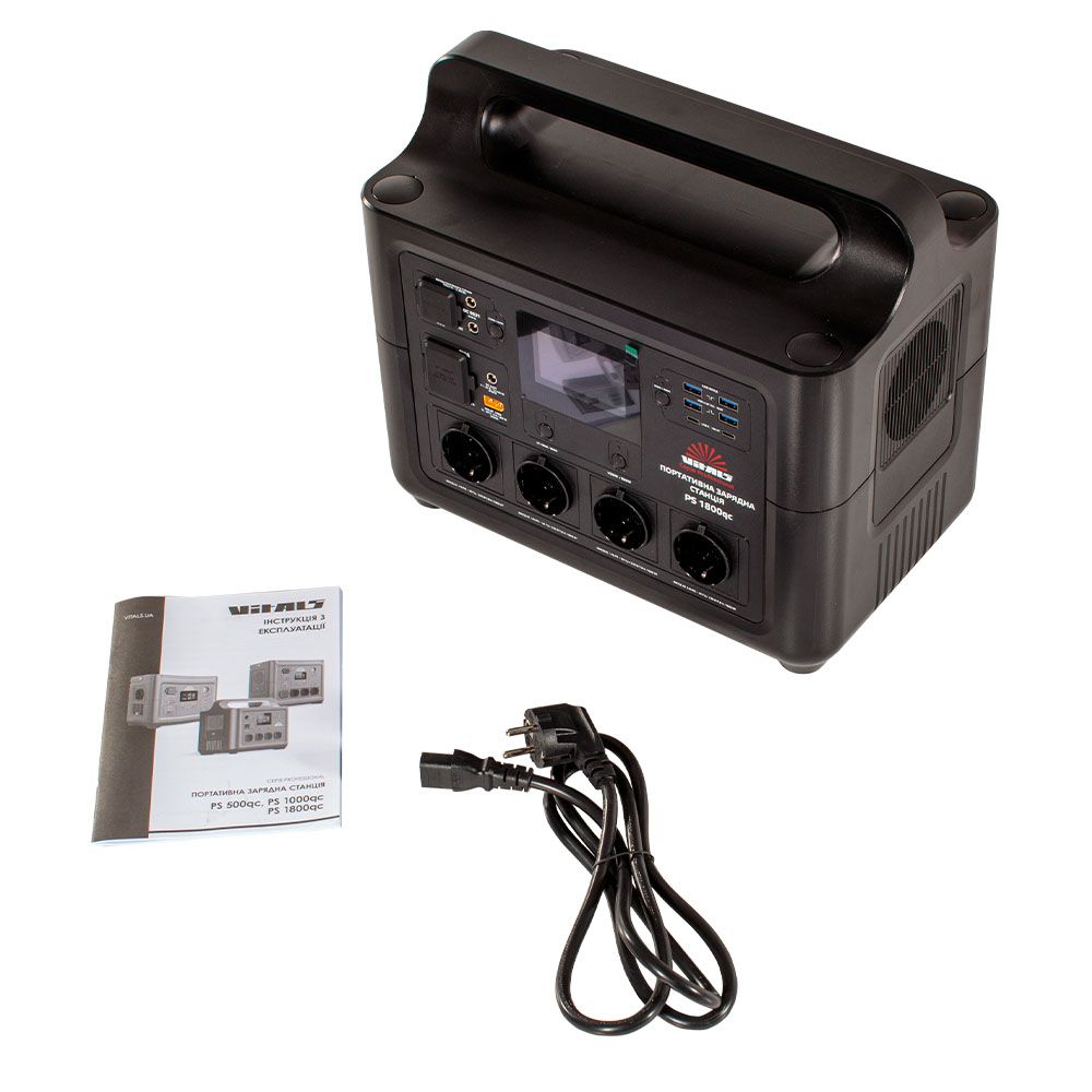 Портативная зарядная станция LiFePO4 2100 Вт VITALS Professional PS 1800qc