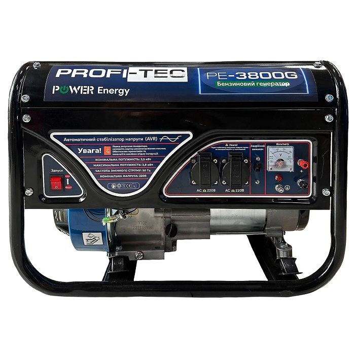 Генератор бензиновый 3.8 кВт PROFI-TEC PE-3800G Германия