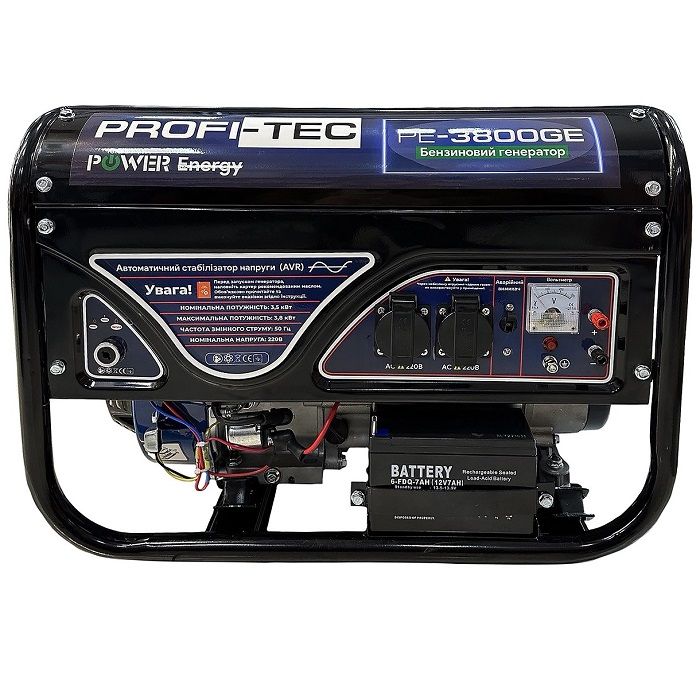 Генератор бензиновый PROFI-TEC PE-3800GE (3.8 кВт, электростартер)