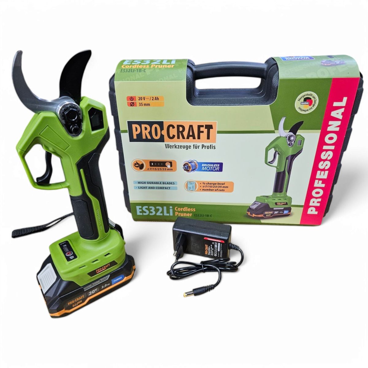 Секатор акумуляторний Procraft ES32Li Німеччина