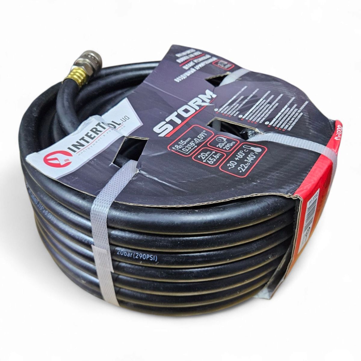 Шланг для компрессора 20м Intertool STORM 20.6/13