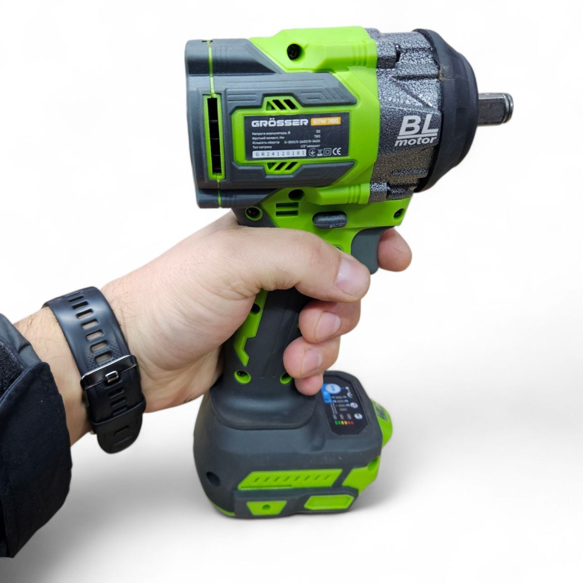 Гайковерт акумуляторний безщітковий 1/2" 780 Nm Grosser GTW 780 Чехія
