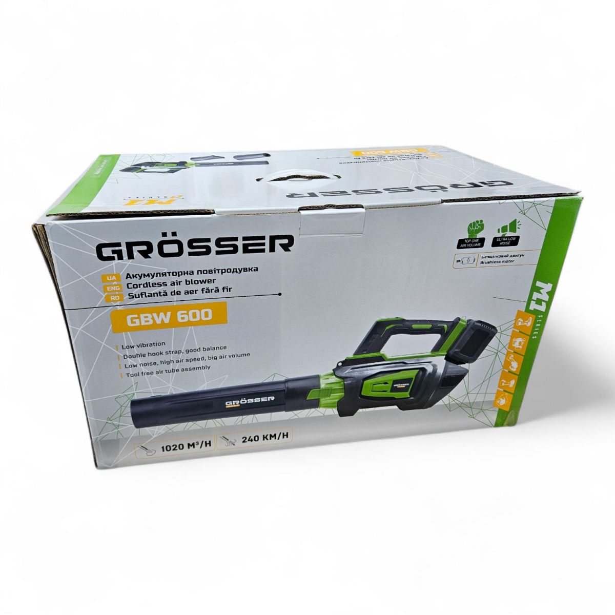 Повітродувка акумуляторна 40в 200м/с Grosser GBW 600 Чехія