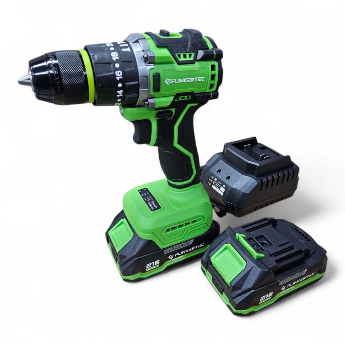 Шуруповерт аккумуляторный бесщеточный FlinkerTec ДШ-21/3А Полша