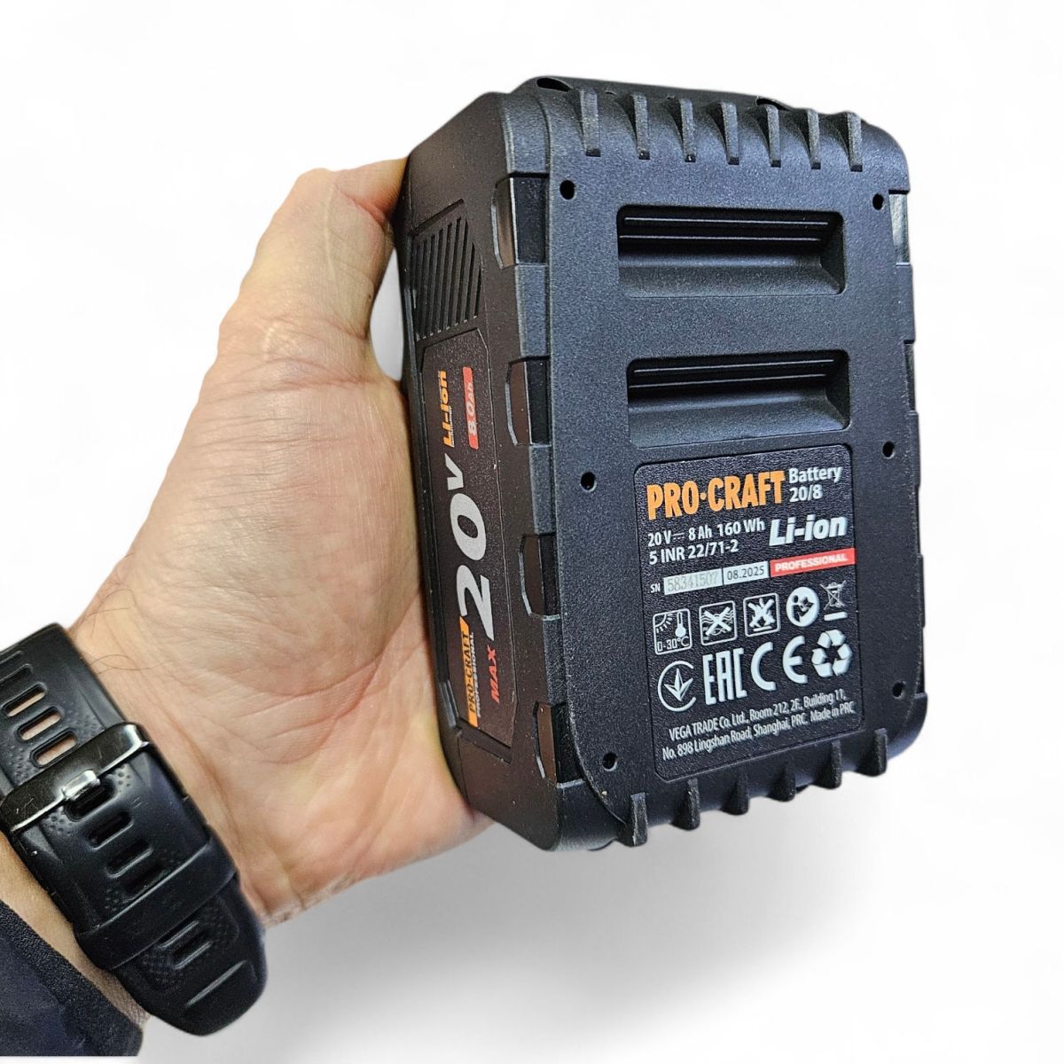 Акумулятор батарея Procraft Battery20/8 Professional 20В, 8.0 А/год Німеччина