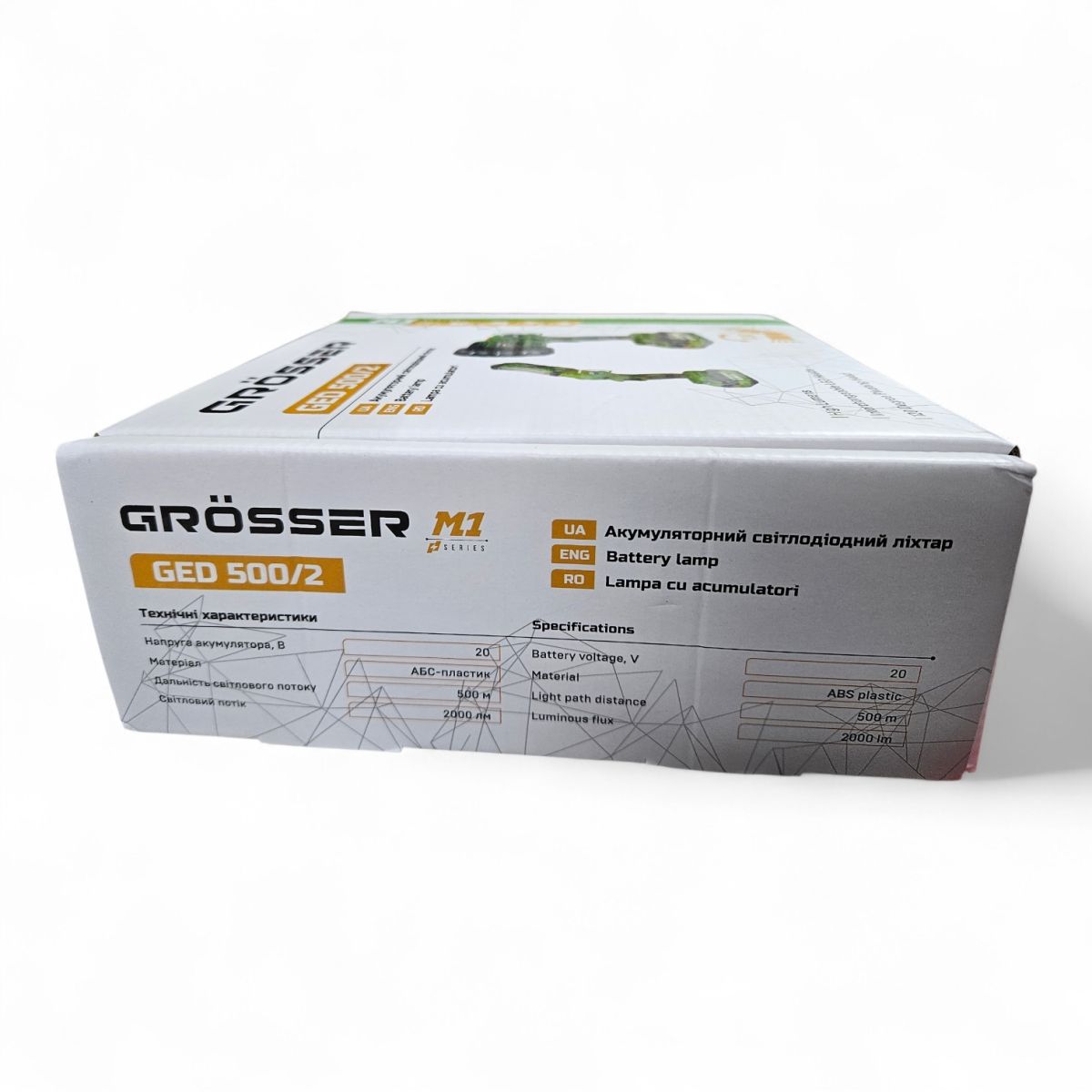 Фонарик аккумуляторный светодиодный М1 Grosser GED 500/2 Чехия