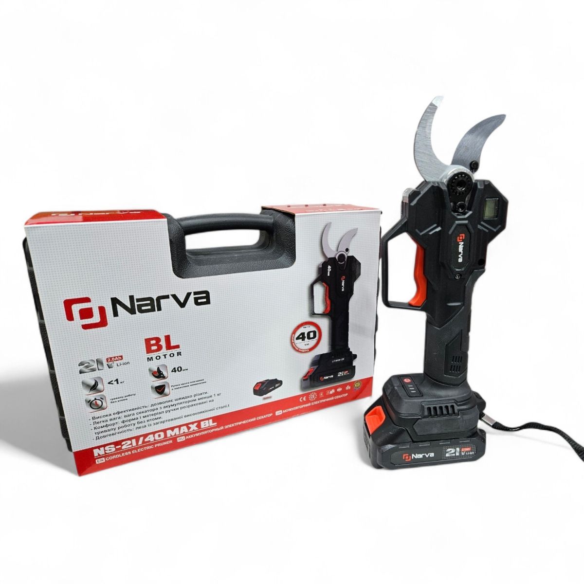 Секатор акумуляторний 40мм Narva NS-21/40 MAX BL
