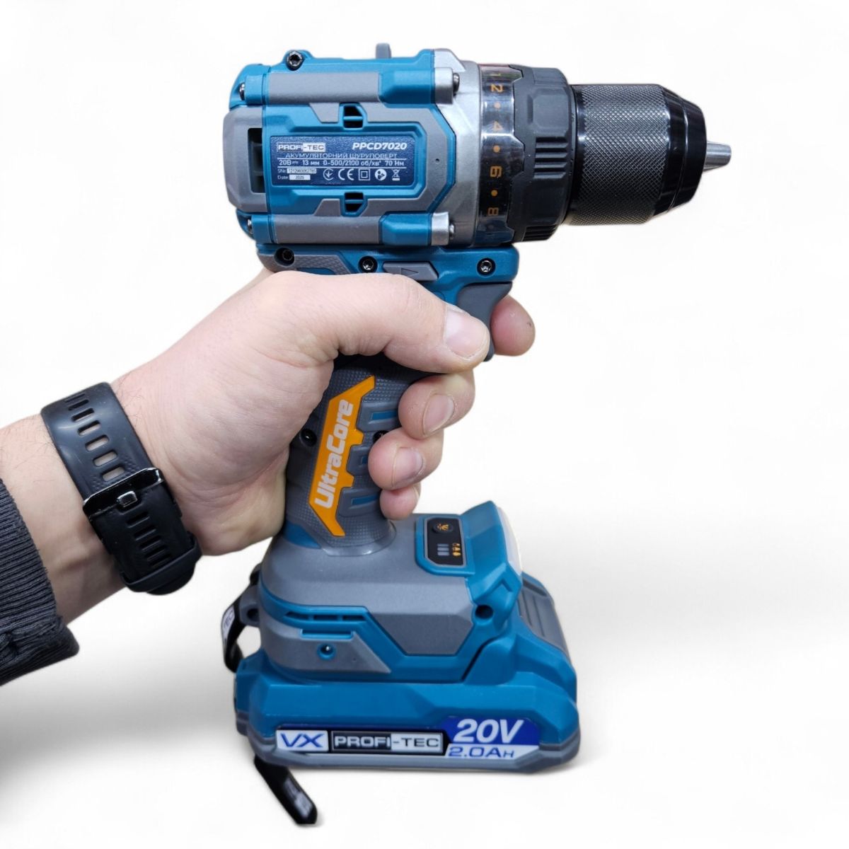 Шуруповерт аккумуляторный PROFI-TEC PPCD7020 UltraCore Германия