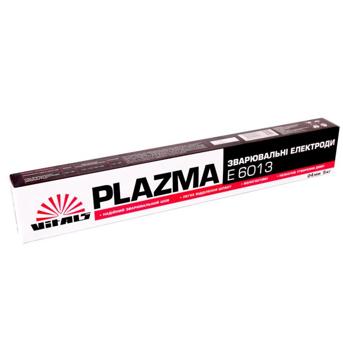 Електроди зварювальні Vitals Plazma E6013 d 4 мм 5 кг