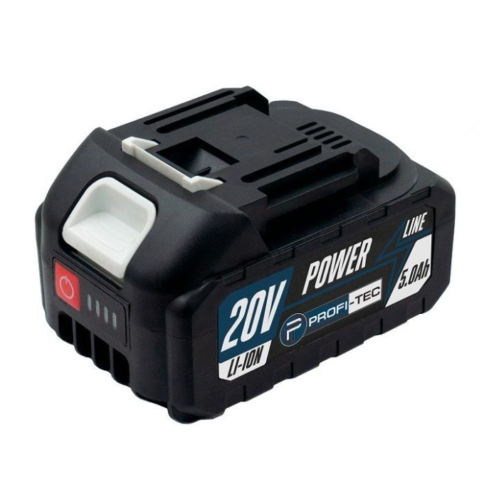 Аккумулятор 20 В на 4.0 Аг PROFI-TEC PT2050HE POWERLine высокотоковый с индикатором