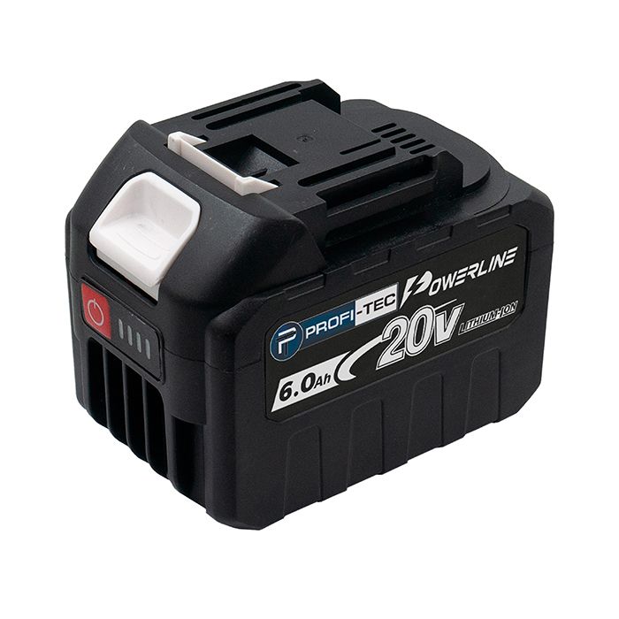 Акумулятор 20 В на 6.0 Аг PROFI-TEC PT2060 POWERLine з індикатором