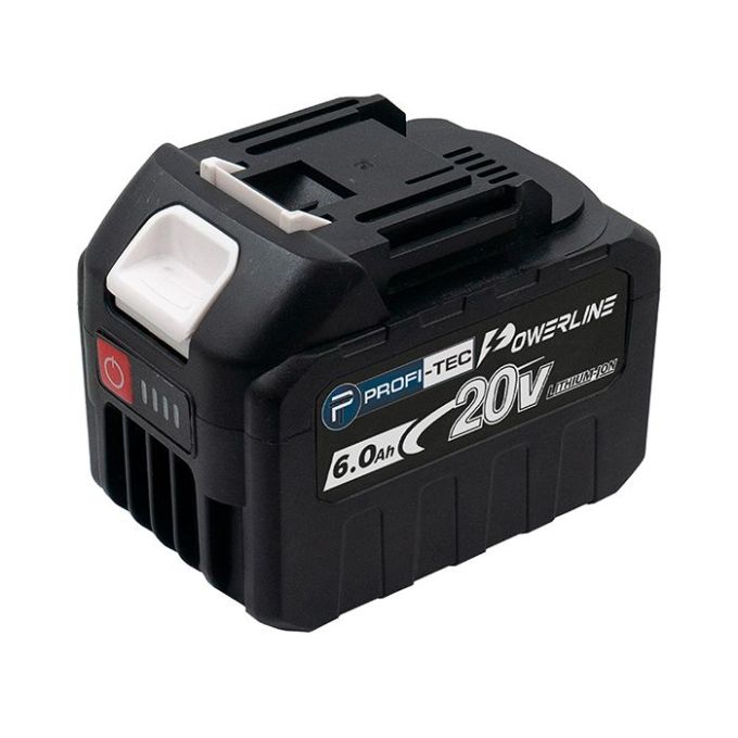 Аккумулятор 20 В на 6.0 Ач PROFI-TEC PT2060 POWERLine с индикатором