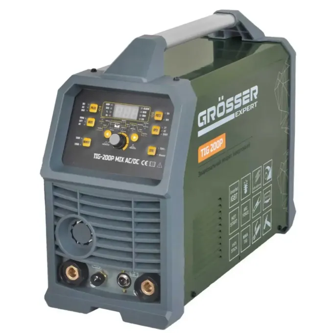 Аргоновий зварювальний апарат Grösser TIG-200P MIX AC/DC EXPERT