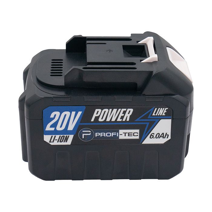 Акумулятор 20 В на 6.0 Аг PROFI-TEC PT2060MP POWERLine високострумовий з індикатором