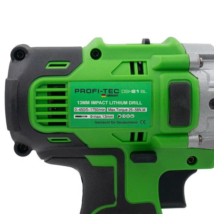 Шуруповерт акумуляторний PROFI-TEC DSH21BL 4.0 Аг 2шт