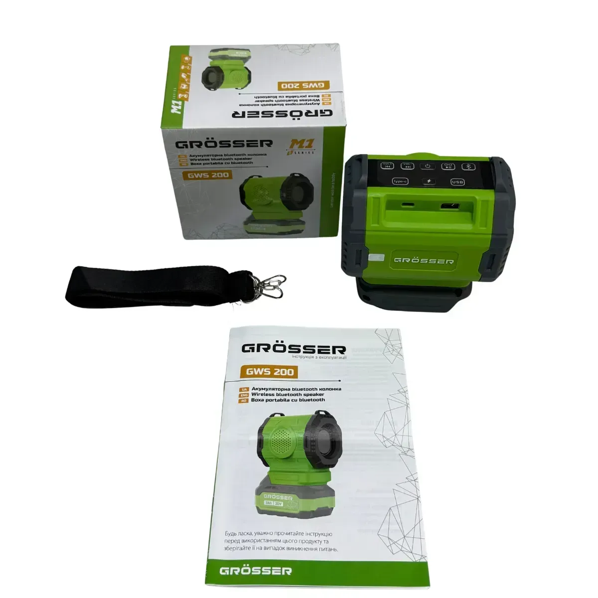 Колонка bluetooth акумуляторна Grosser GWS 200 без АКБ та ЗП