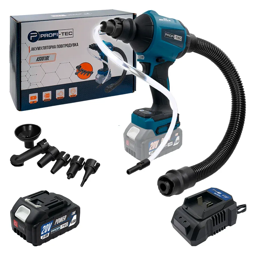 Повітродувка акумуляторна PROFI-TEC AS001BL POWERLine