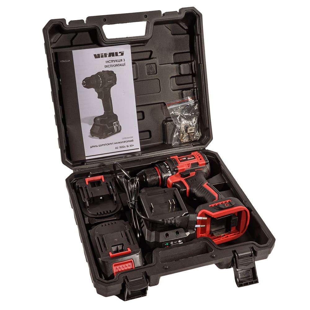 Шуруповерт аккумуляторный Vitals Master AU 1832c BL Kit+ 2акб