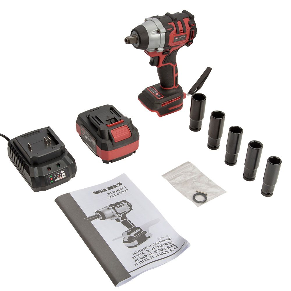Гайковерт аккумуляторный 350 Нм 1/2" Vitals Master AT 1835с BL Kit