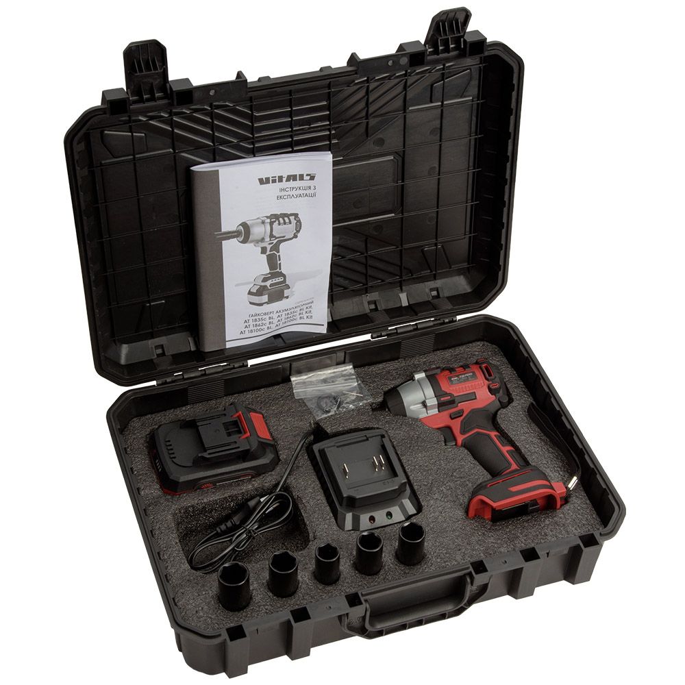 Гайковерт аккумуляторный 350 Нм 1/2" Vitals Master AT 1835с BL Kit