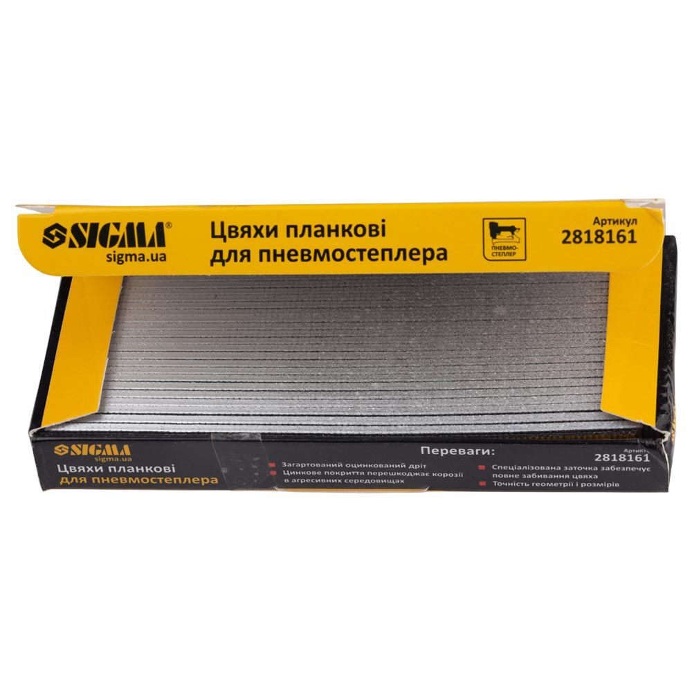 Гвозди для пневмостеплера 16×1.25×1мм 5000шт SIGMA 2818161
