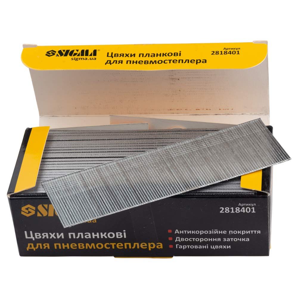 Гвозди для пневмостеплера 40×1.25×1мм 5000шт SIGMA 2818401