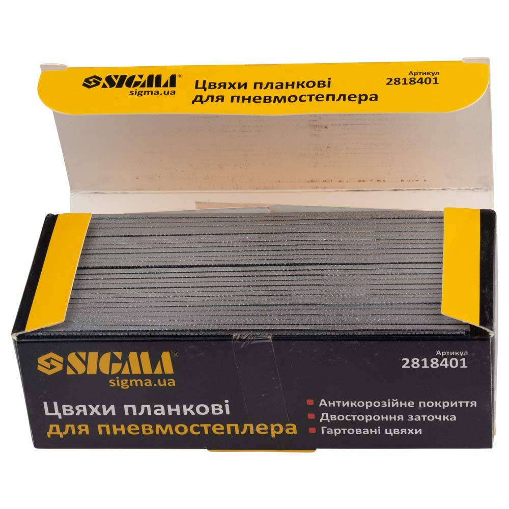 Гвозди для пневмостеплера 40×1.25×1мм 5000шт SIGMA 2818401