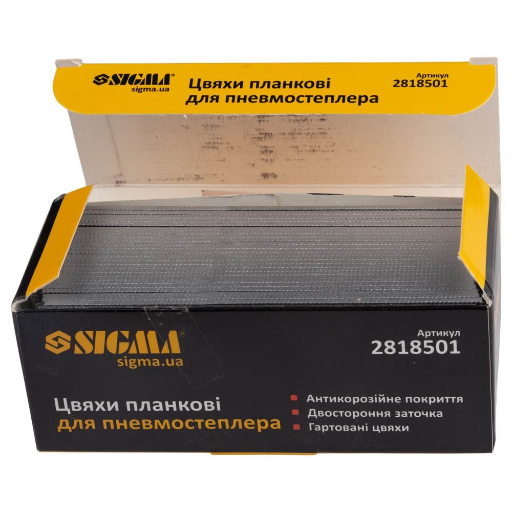 Гвозди для пневмостеплера 50×1.25×1мм 5000шт SIGMA 2818501