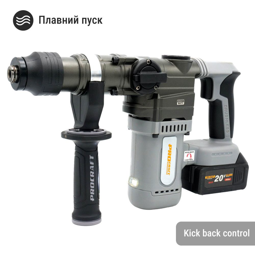 Перфоратор акумуляторний Procraft industrial HD20A (c 1 акб та зп)