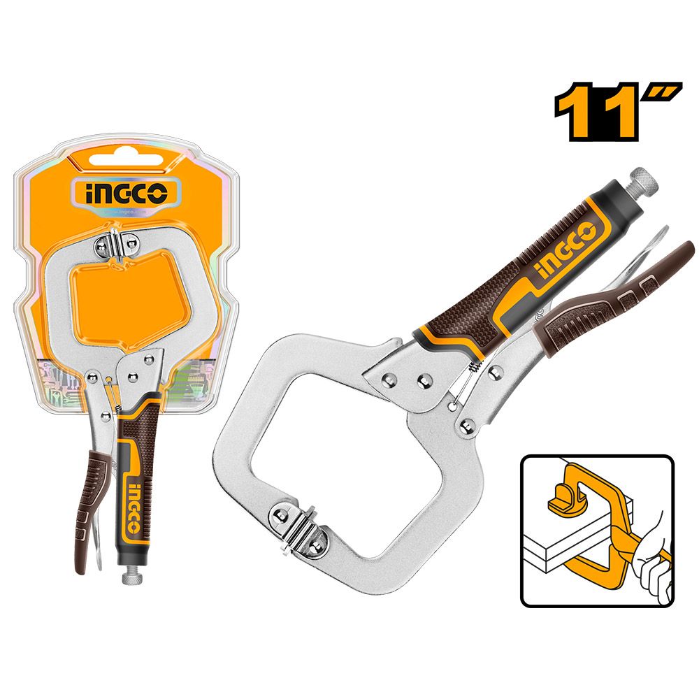 Кліщі затискні С-подібні з фіксатором INGCO HCCLW0211