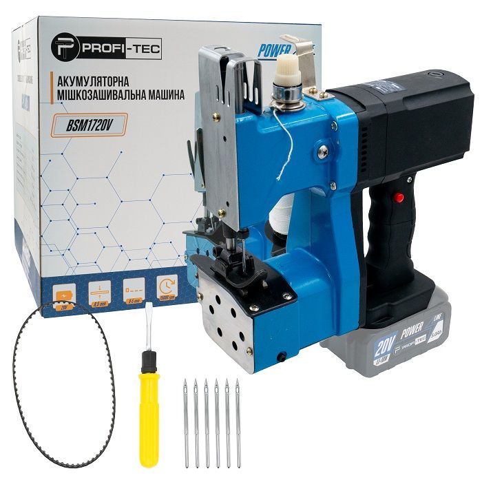 Машина для зшивання мішків акумуляторна PROFI-TEC BSM1720V POWERLine без акб