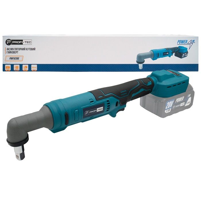 Кутовий гайковерт акумуляторний PROFI-TEC PWR1620BL POWERLine без акб
