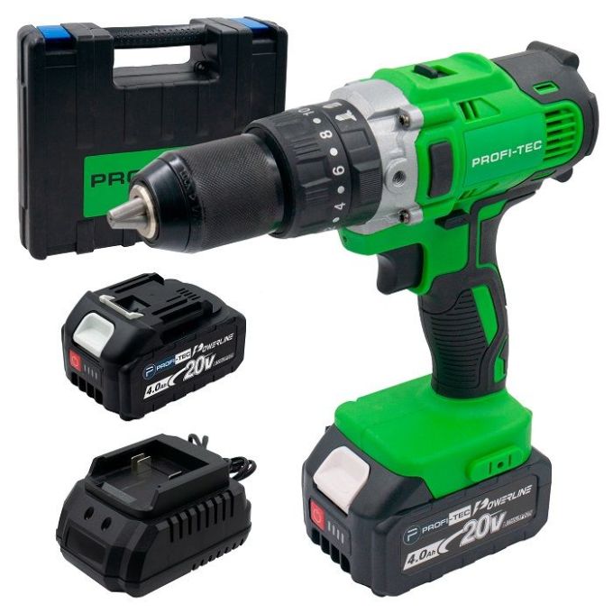 Шуруповерт аккумуляторный PROFI-TEC DSH21BL 4.0 Ач 2шт