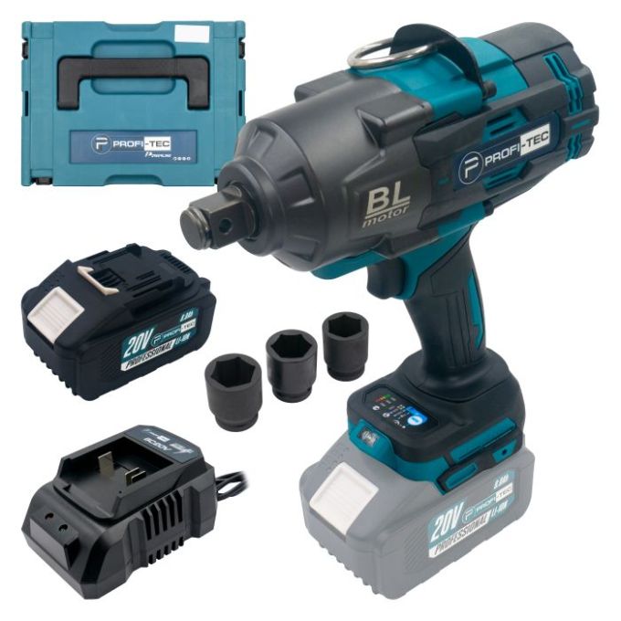 Гайковерт аккумуляторный PROFI-TEC PTW2100BL POWERLine 8.0 Ач 1шт