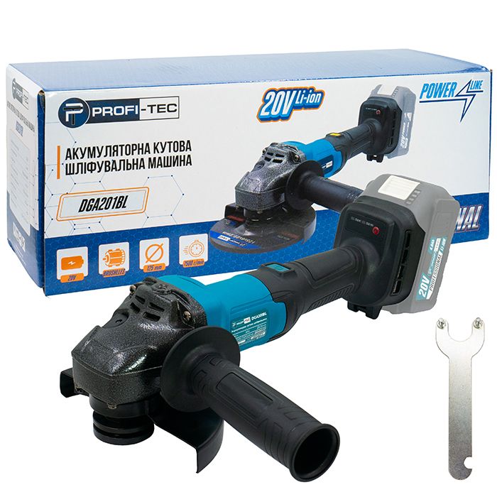 Болгарка акумуляторна PROFI-TEC DGA201BL POWERLine без акб