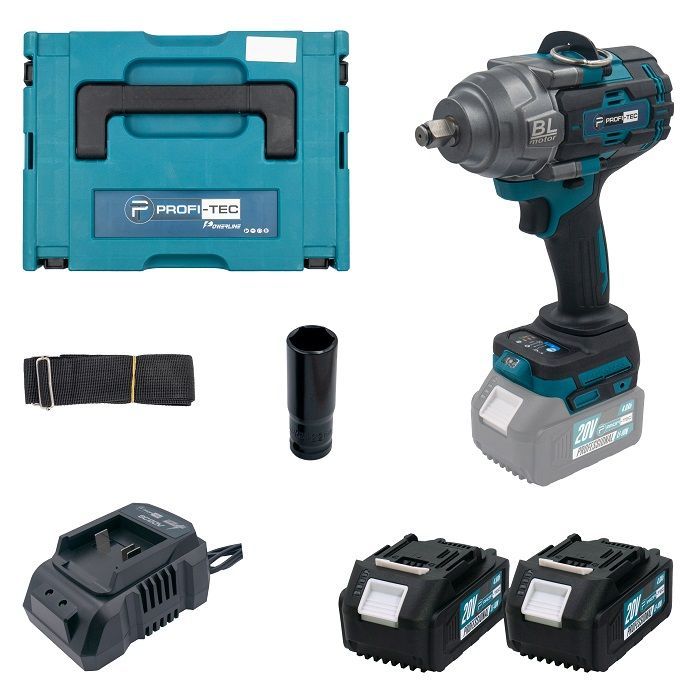 Гайковерт акумуляторний PROFI-TEC PTW1002BL POWERLine 4.0 Аг 2шт