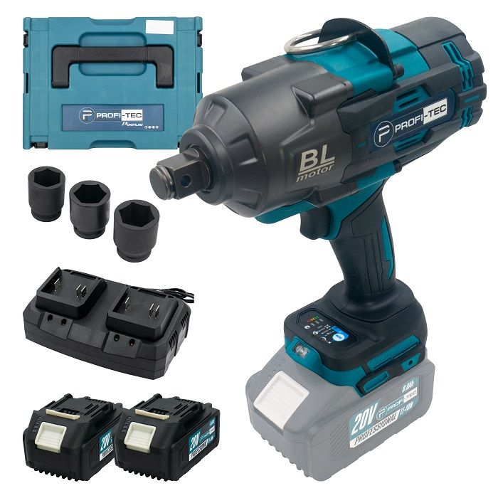 Гайковерт акумуляторний PROFI-TEC PTW2100BL POWERLine 4.0 Аг 2шт
