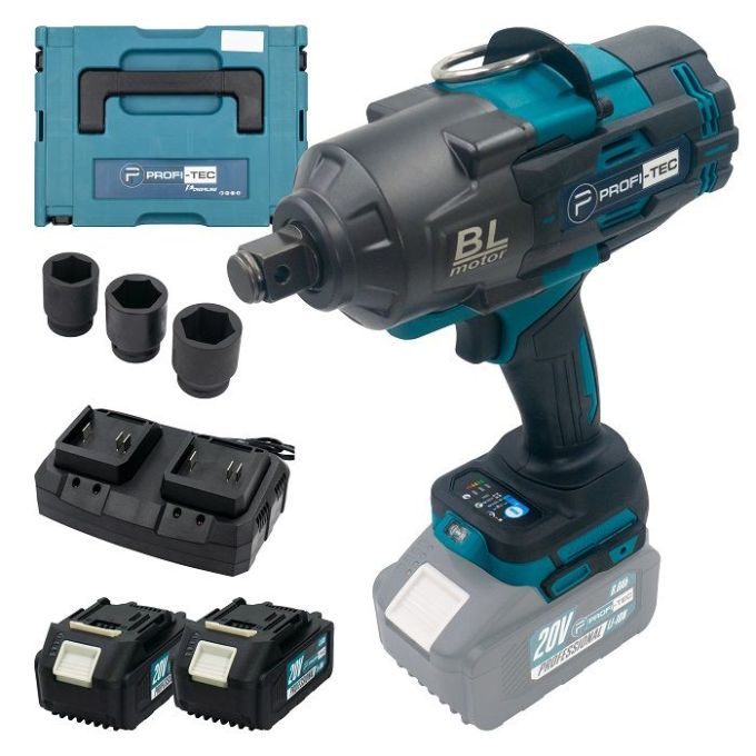 Гайковерт аккумуляторный PROFI-TEC PTW2100BL POWERLine 4.0 Ач 2шт