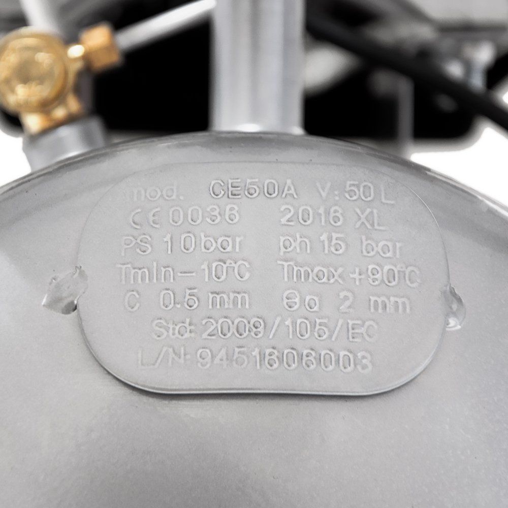Компрессор двухцилиндровый 2.5кВт 455л/мин 10бар 50л SIGMA 7043721