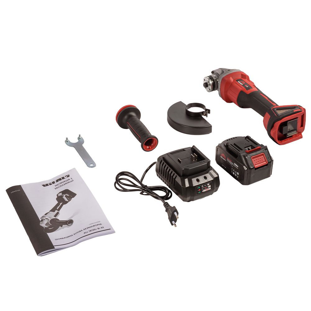 Болгарка акумуляторна Vitals Master ALs 18125c BL Kit