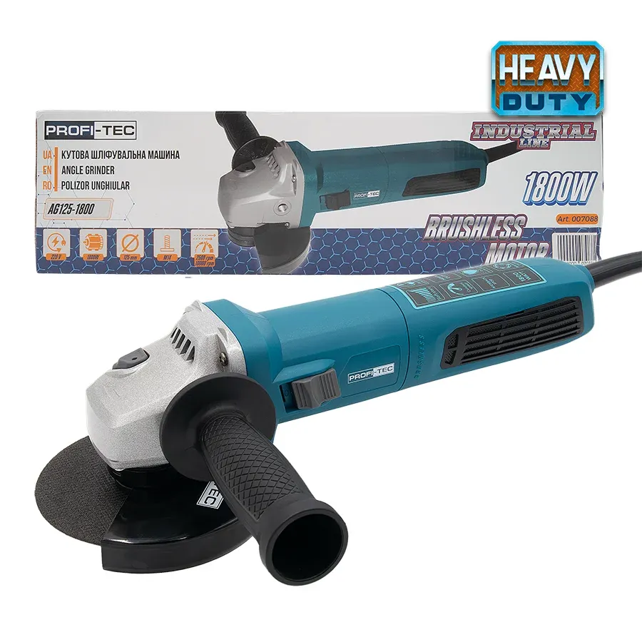 Болгарка PROFI-TEC AG125-1800 IndustrialLine