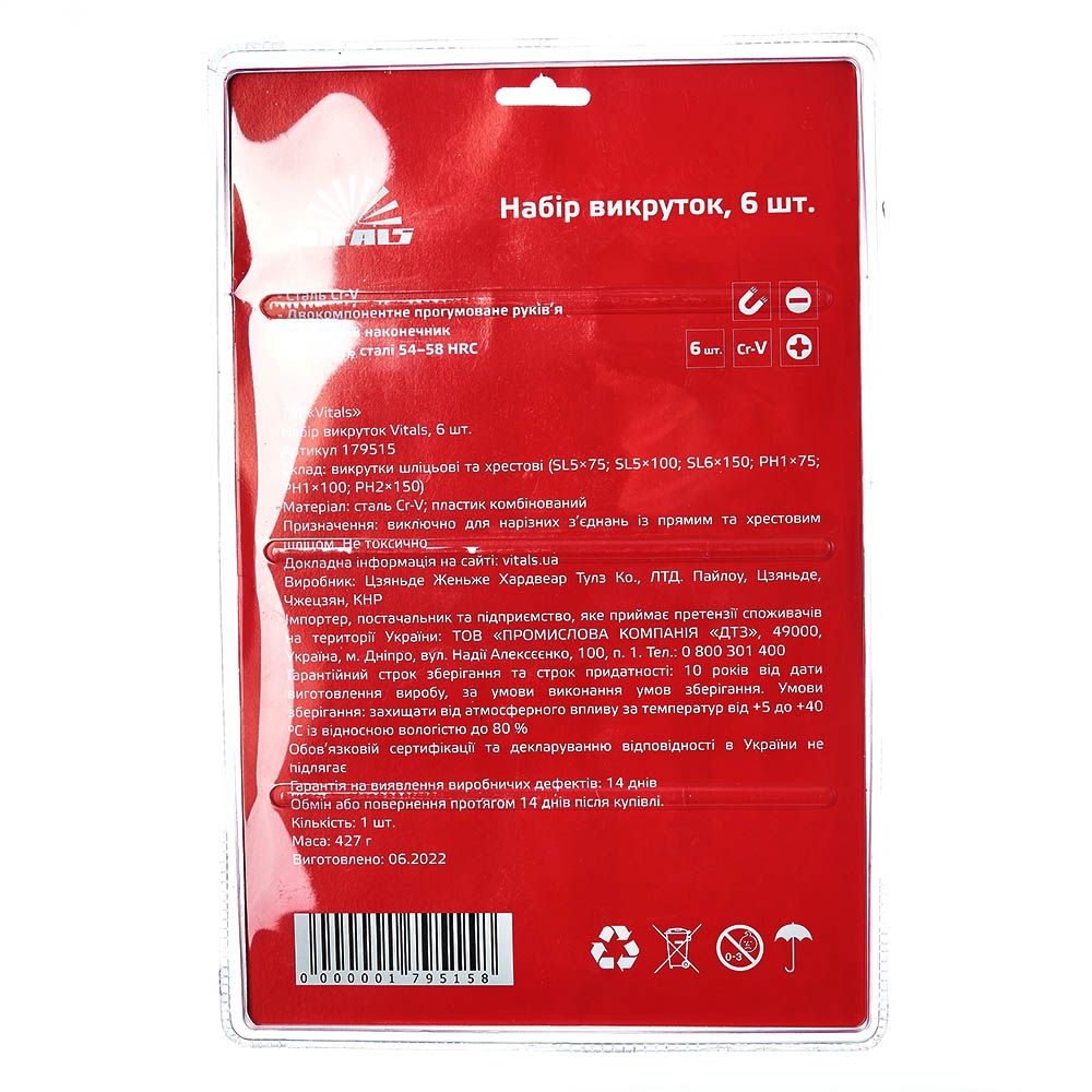 Набір викруток Vitals 179515