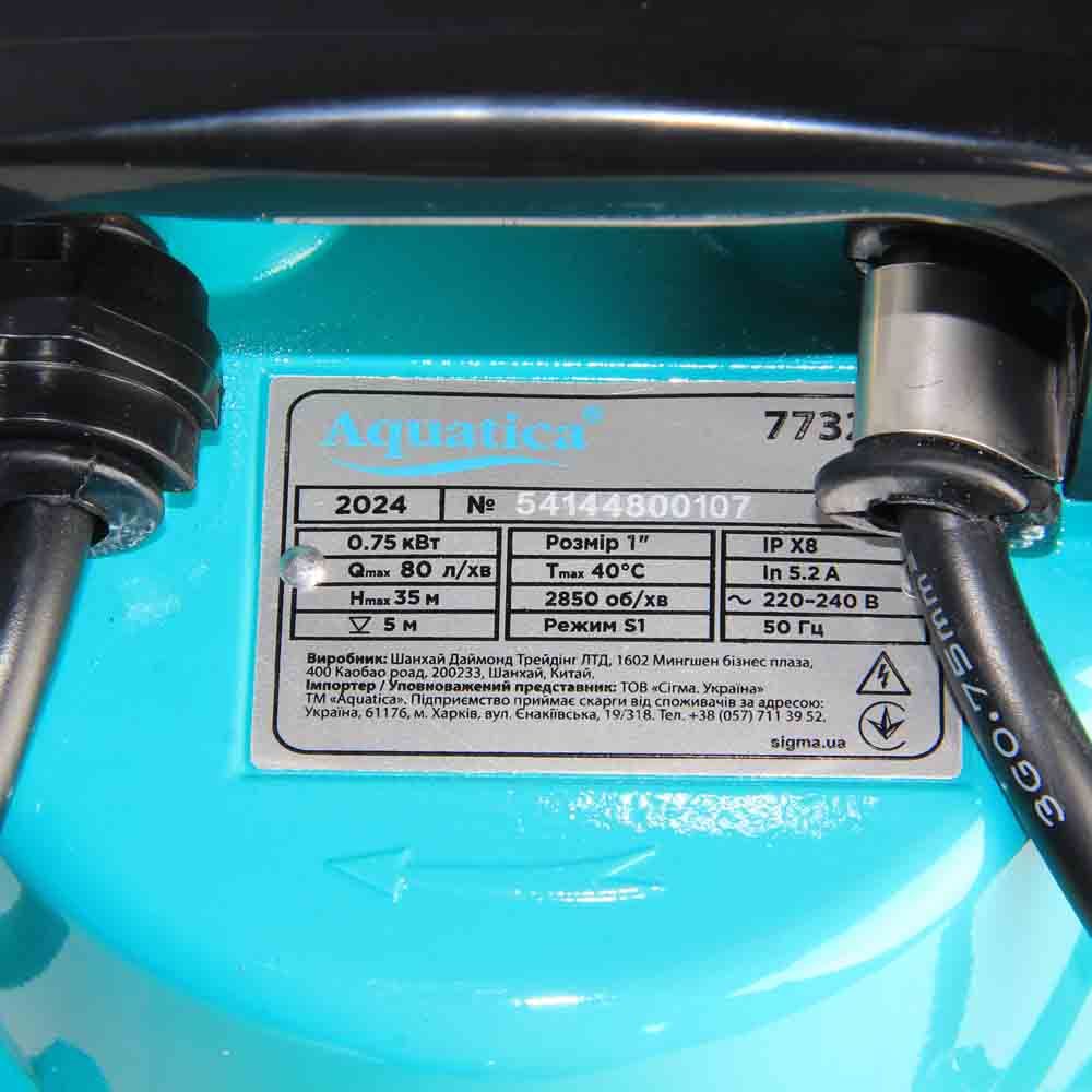 Дренажний насос 0.75 кВт AQUATICA QDX1.5-32-0.75FA