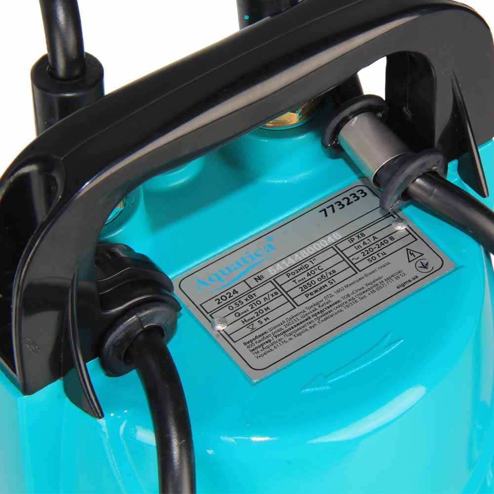 Дренажний насос 0.55 кВт AQUATICA QDX3-20-0.55A