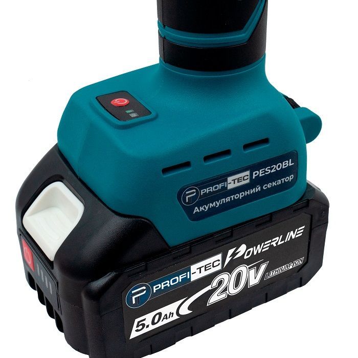 Секатор акумуляторний PROFI-TEC PES20BL POWERLine 2.0 Аг 2шт