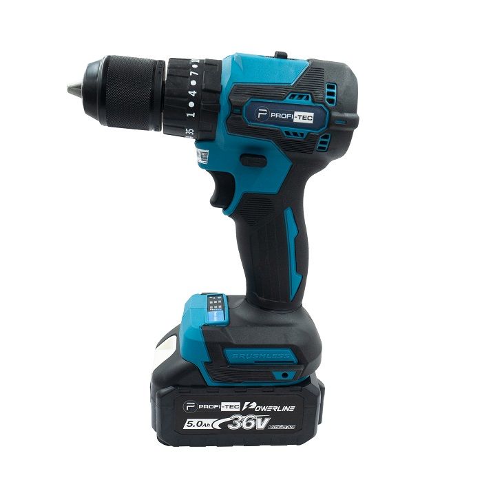 Шуруповерт акумуляторний PROFI-TEC PCD4536BL POWERLine 2шт х 5.0 Аг