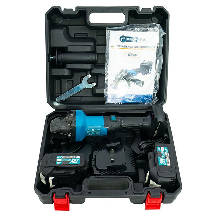 Болгарка акумуляторна PROFI-TEC DGA201BL POWERLine 4.0 Аг 2шт