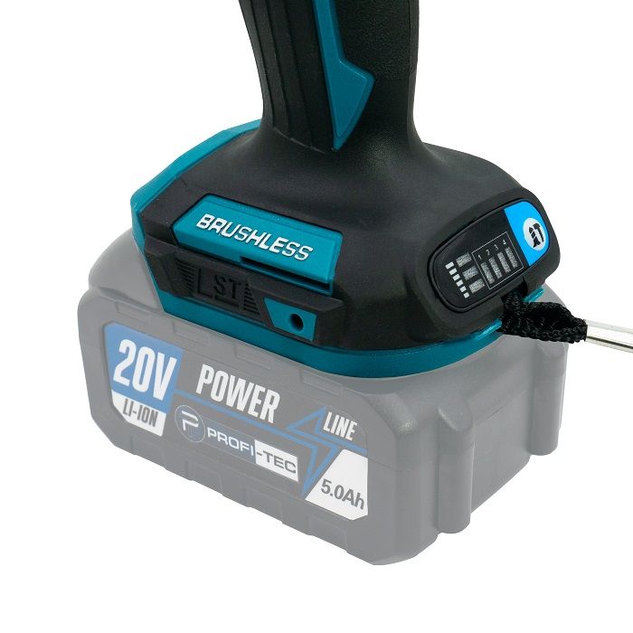Импульсный винтоверт импакт аккумуляторный PROFI-TEC PID1820BL POWERLine без акб