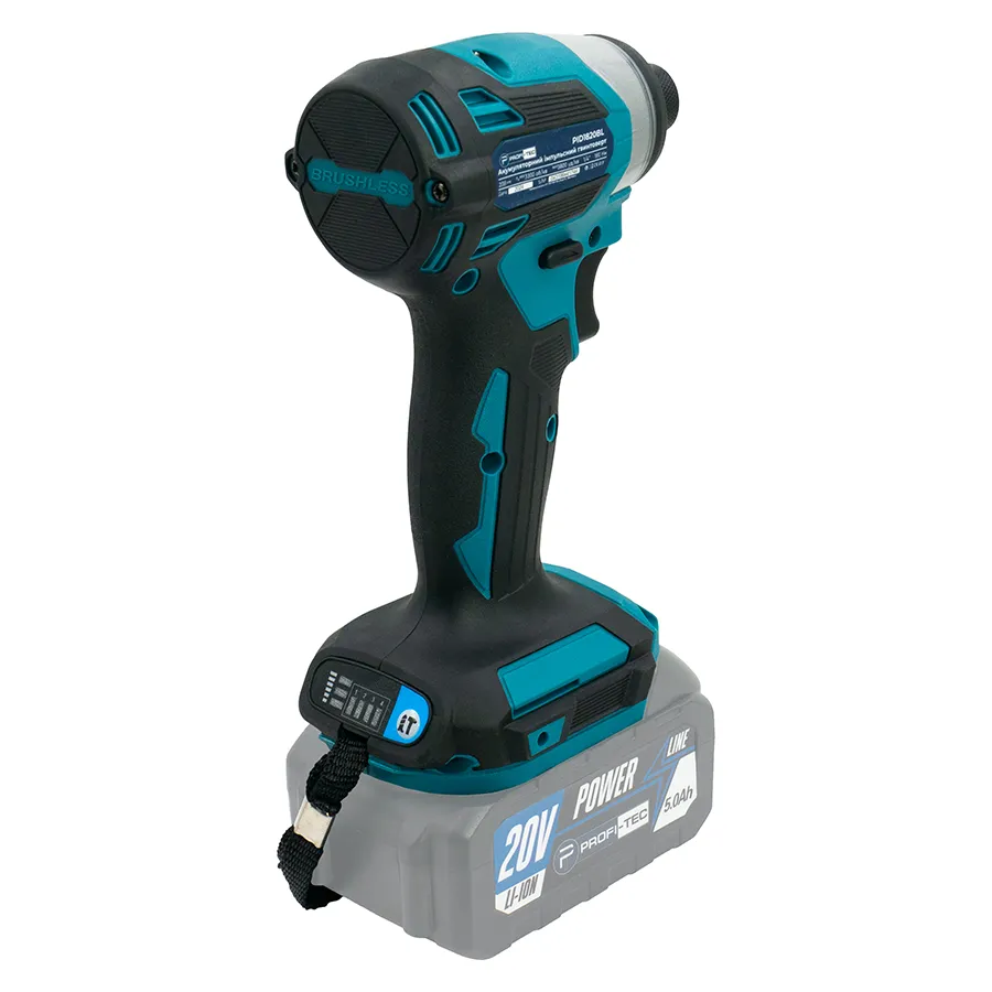 Імпакт гвинтоверт акумуляторний PROFI-TEC PID1820BL POWERLine Без АКБ та ЗП