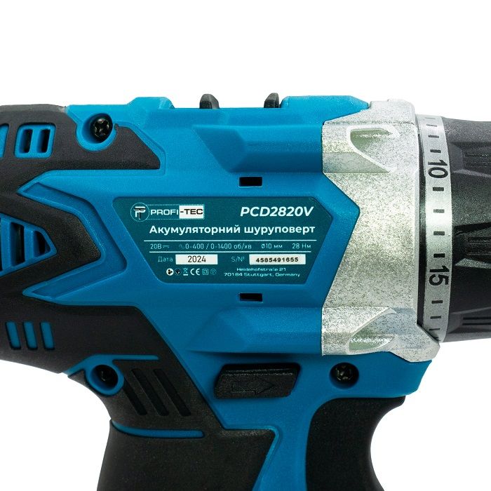 Шуруповерт акумуляторний PROFI-TEC PCD2820V POWERLine 2.0 Аг 1шт